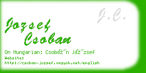 jozsef csoban business card